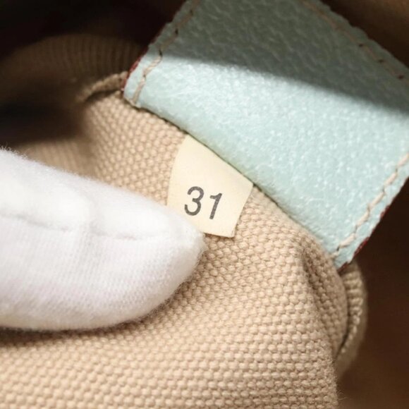 PRADA Tote Bag Canvas Beige Silver Auth - Picture 9 of 15